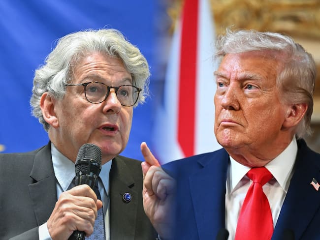 Mientras Washington acusa al excomisario Thierry Breton de tomar medidas para suprimir opiniones en redes sociales, el gobierno francés califica la medida como un “acto de intimidación”.
(Foto: Caracol Radio / Getty )