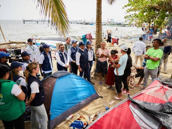 Migrantes varados en Necoclí- foto Defensoría