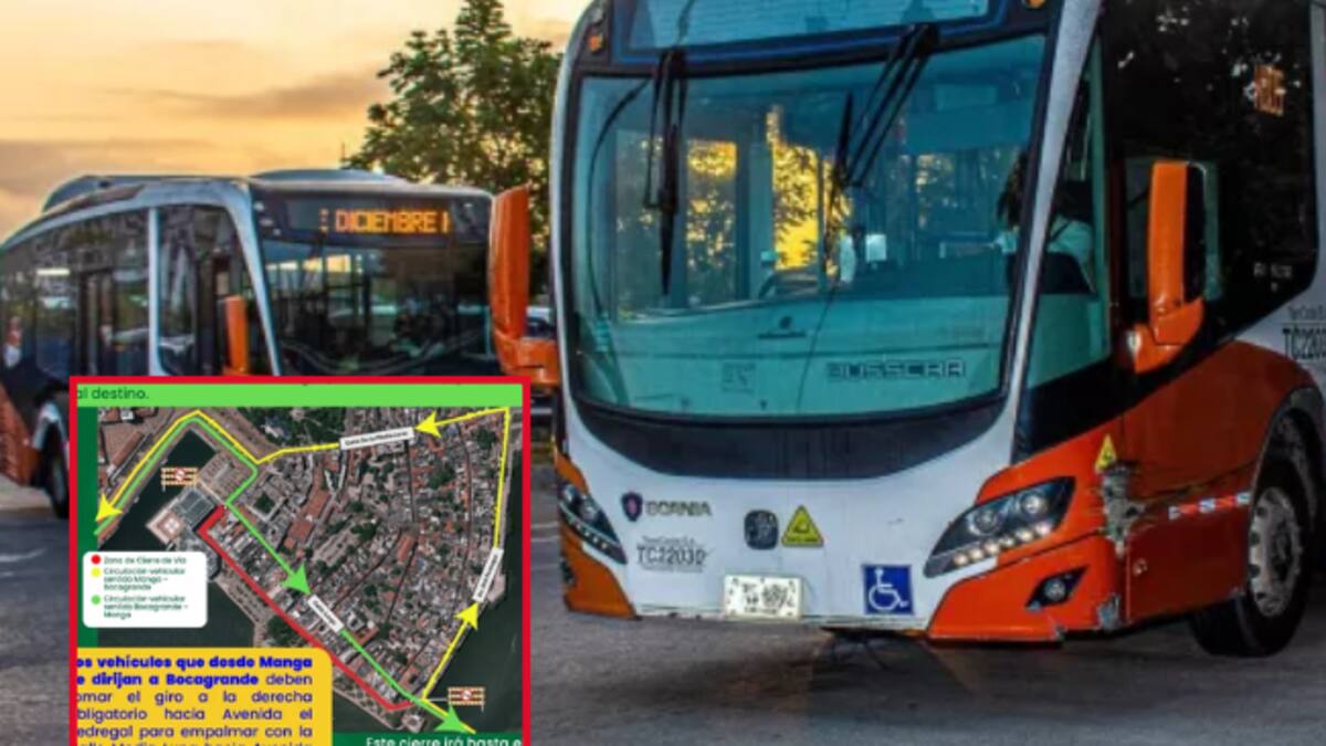 Fiesta de la independencia Cartagena 2025: TransCaribe anuncia desvíos y cierre total de calle Arsenal
