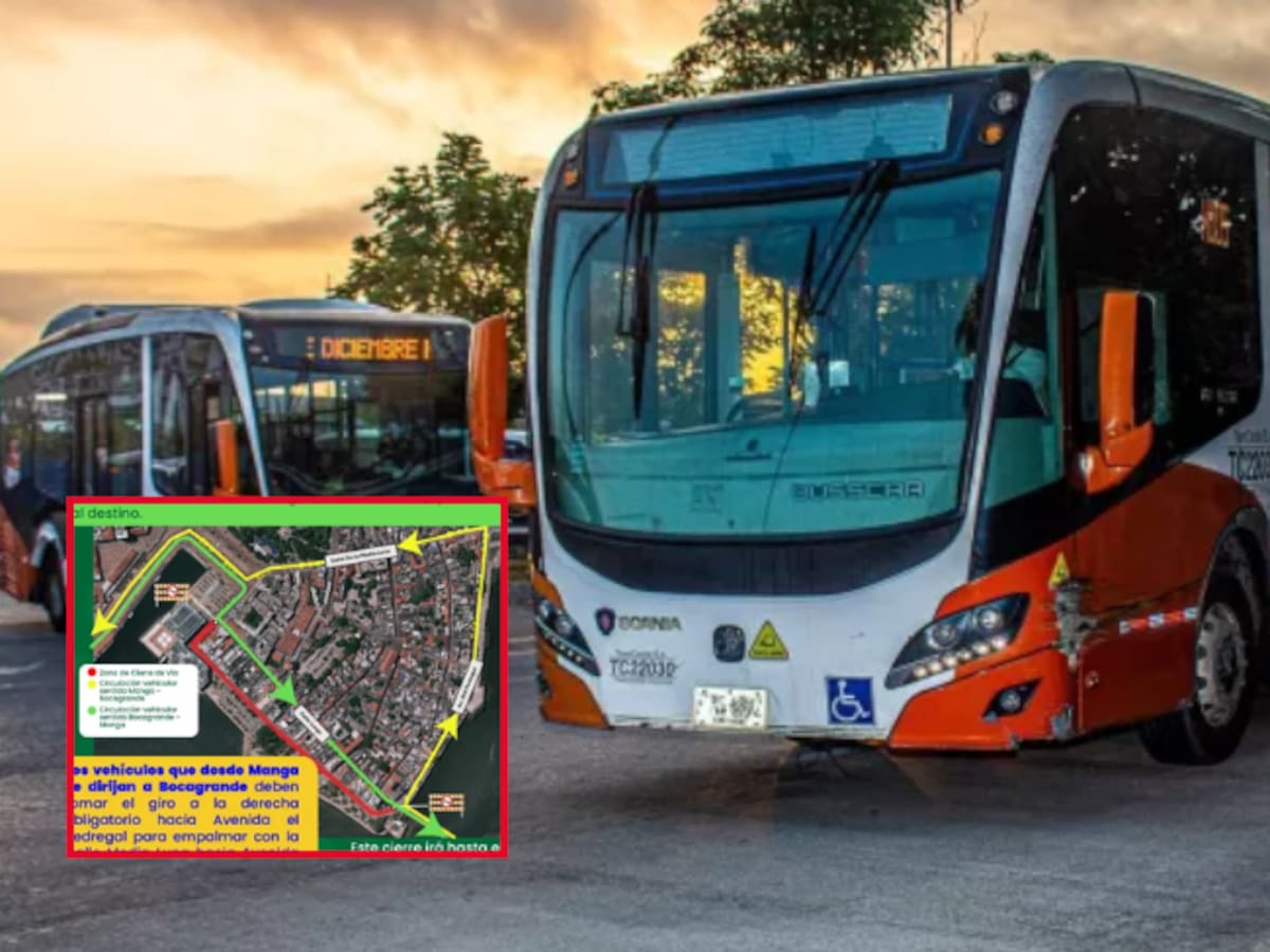 Fiesta de la independencia Cartagena 2025: TransCaribe anuncia desvíos y cierre total de calle Arsenal