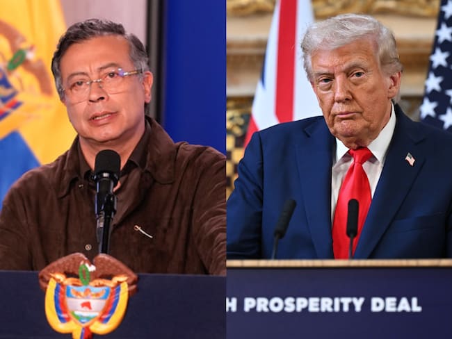 Gustavo Petro. Foto: Presidencia - Donald Trump. Foto: Getty Images.
