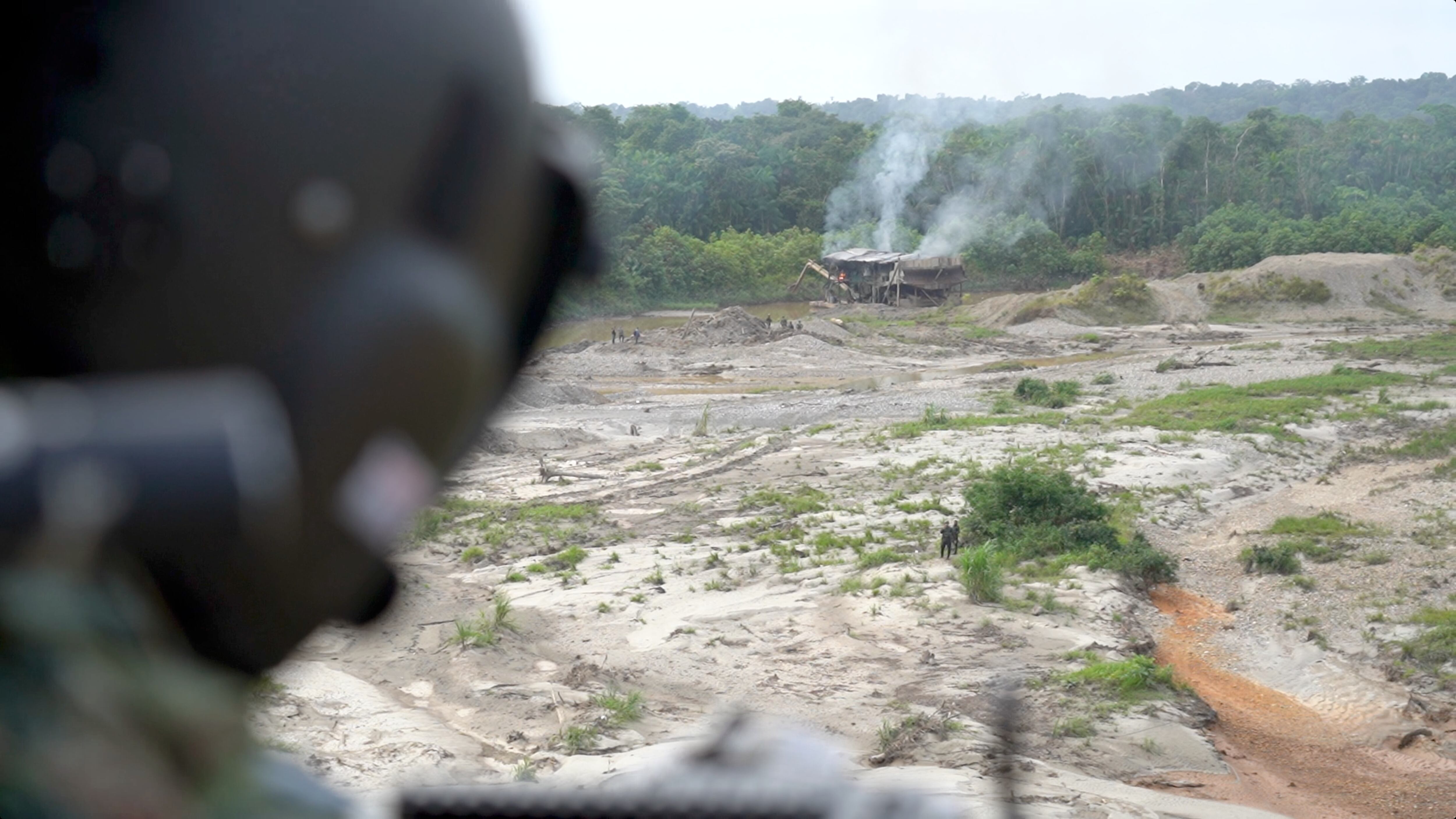 Minería ilegal en Chocó. Cortesía: Fuerzas Militares.
