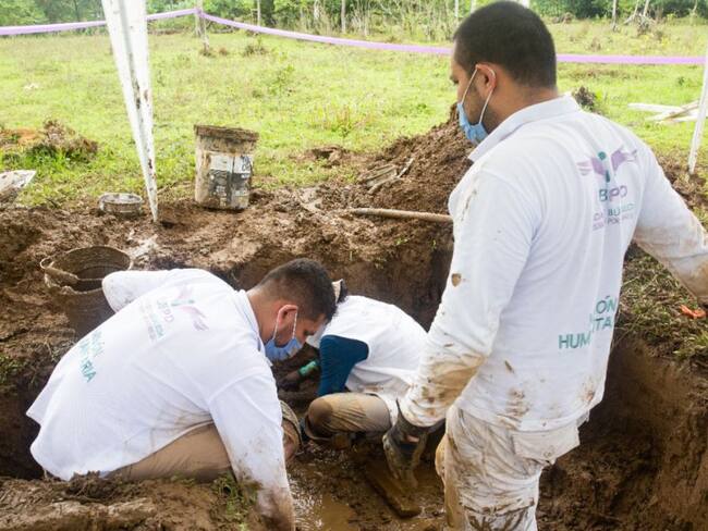 Labor humanitaria en el departamento del Chocó, para encontrar tres cuerpos de personas desaparecidas