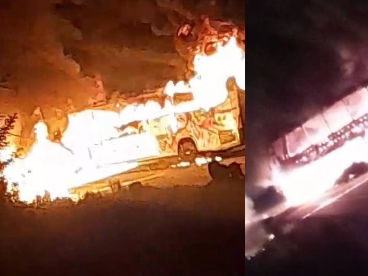 Bus de servicio público fue incinerado en la vía Panamericana en Cauca