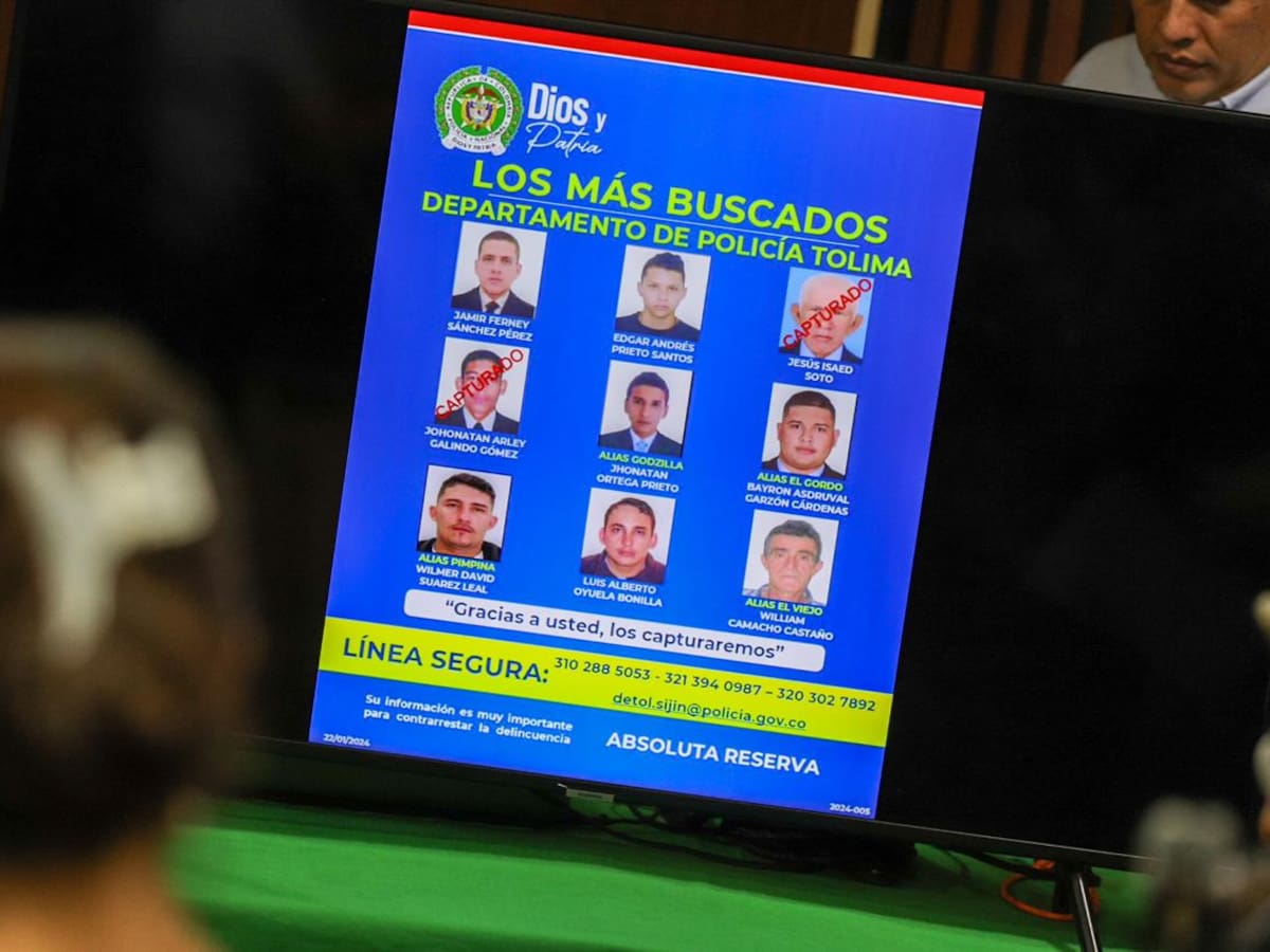 Sigue la publicación de carteles de 'Los Más Buscados' en el Tolima