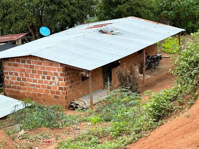 Vivienda afectada por artefacto explosivo en el Catatumbo / Foto: Cortesía