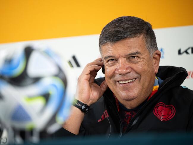 Nelson Abadía en conferencia de prensa Mundial Femenino 2023 (Photo by Sebastian Gollnow/picture alliance via Getty Images)