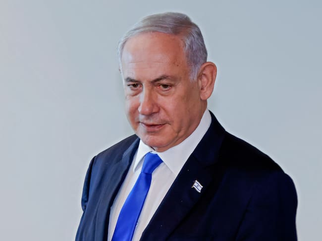 NEW YORK, NEW YORK - SEPTEMBER 20: Israeli Prime Minister Benjamin Netanyahu arrives to attend a photo opportunity with UN Secretary-General Antonio Guterres at the United Nations Headquarters on September 20, 2023 in New York City.  (Photo by Kena Betancur/Getty Images)