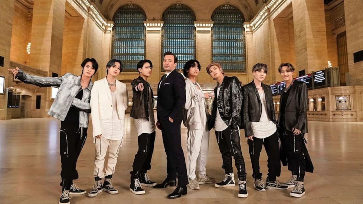 Integrantes de BTS se suben al metro de Nueva York con Jimmy Fallon
