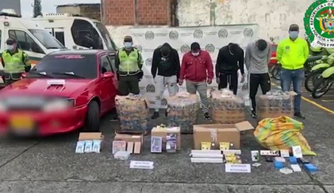 Cuatro capturados por la Policía en la vía la línea por robos a vehiculos de encomienda