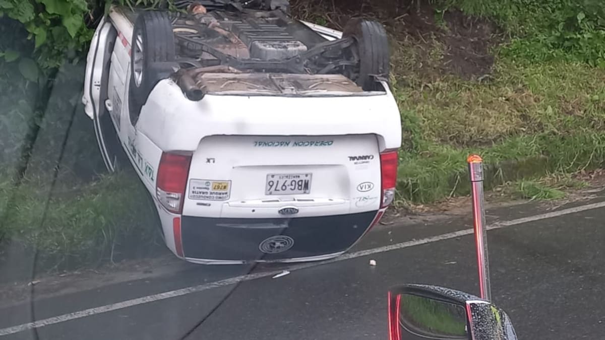 4 lesionados dejó accidente de tránsito en Sabinas en la vía Manizales- Bogotá