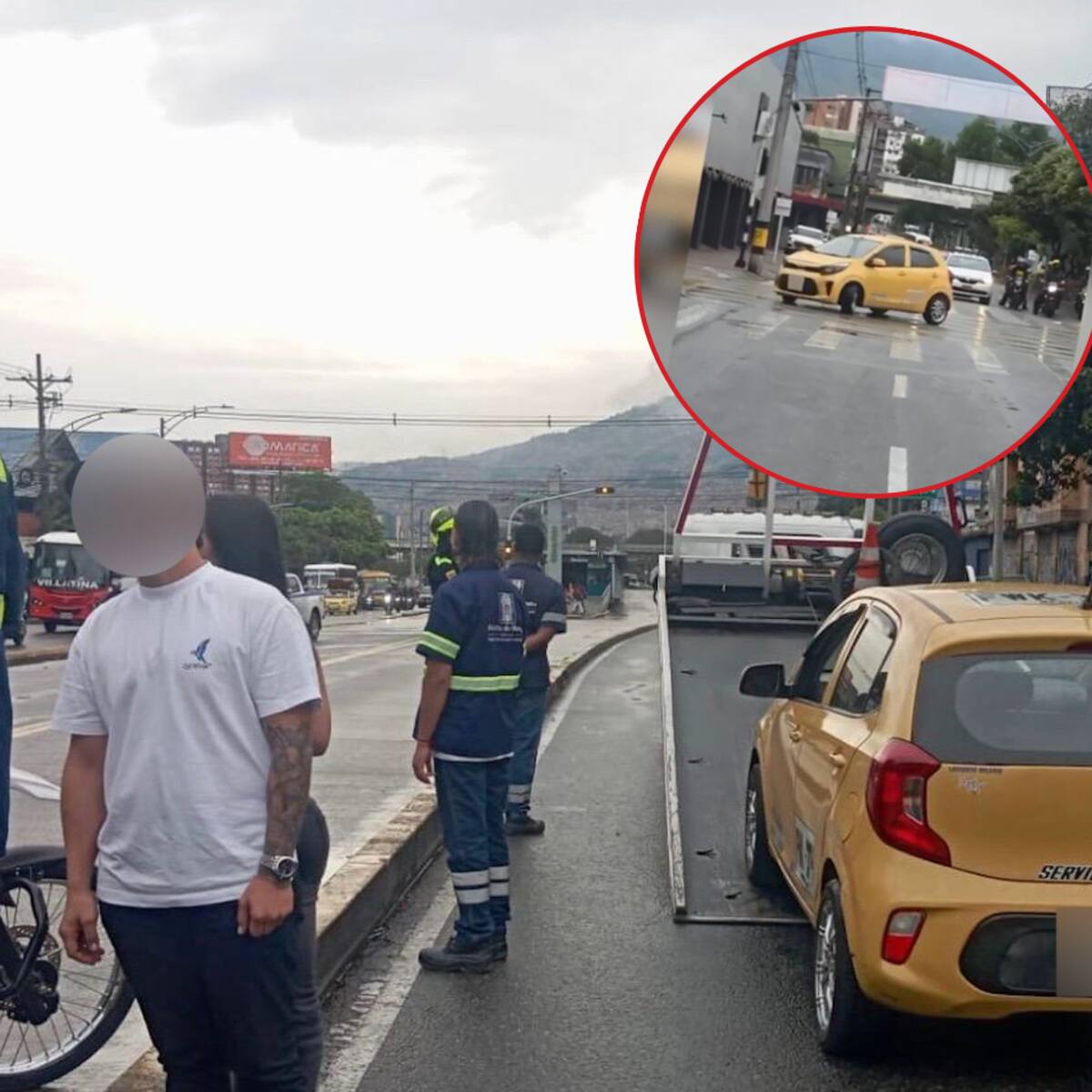 Taxista agredió a un agente de tránsito luego de evadir un puesto de control en la avenida 33