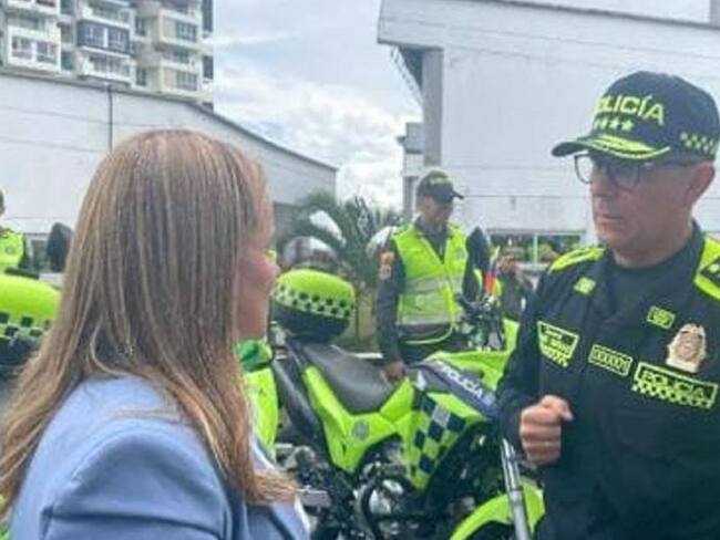 Entregan motocicletas para la seguridad de Manizales. Crédito: Alcaldía de Manizales.