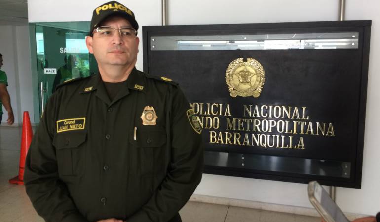Coronel Juan Carlos Nieto, subcomandante de la Policía Metropolitana de Barranquilla.