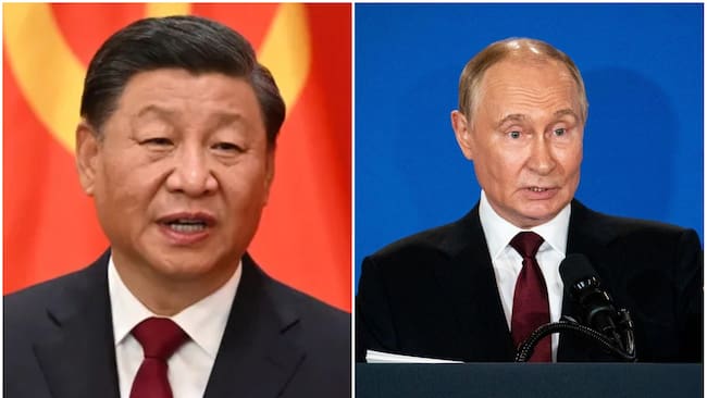 Xi Jinping aseguró a Vladímir Putin que quiere “fortalecer los intercambios” y mejorar su coordinación. Foto: Getty Images.