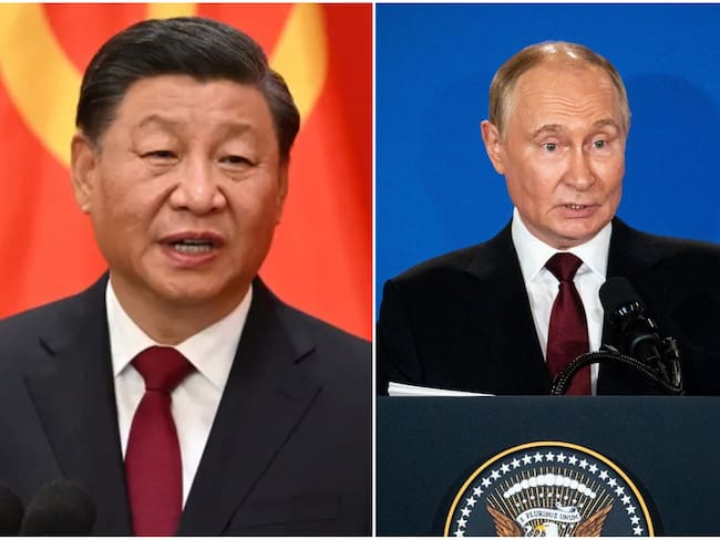 Xi Jinping aseguró a Vladímir Putin que quiere “fortalecer los intercambios” y mejorar su coordinación. Foto: Getty Images.