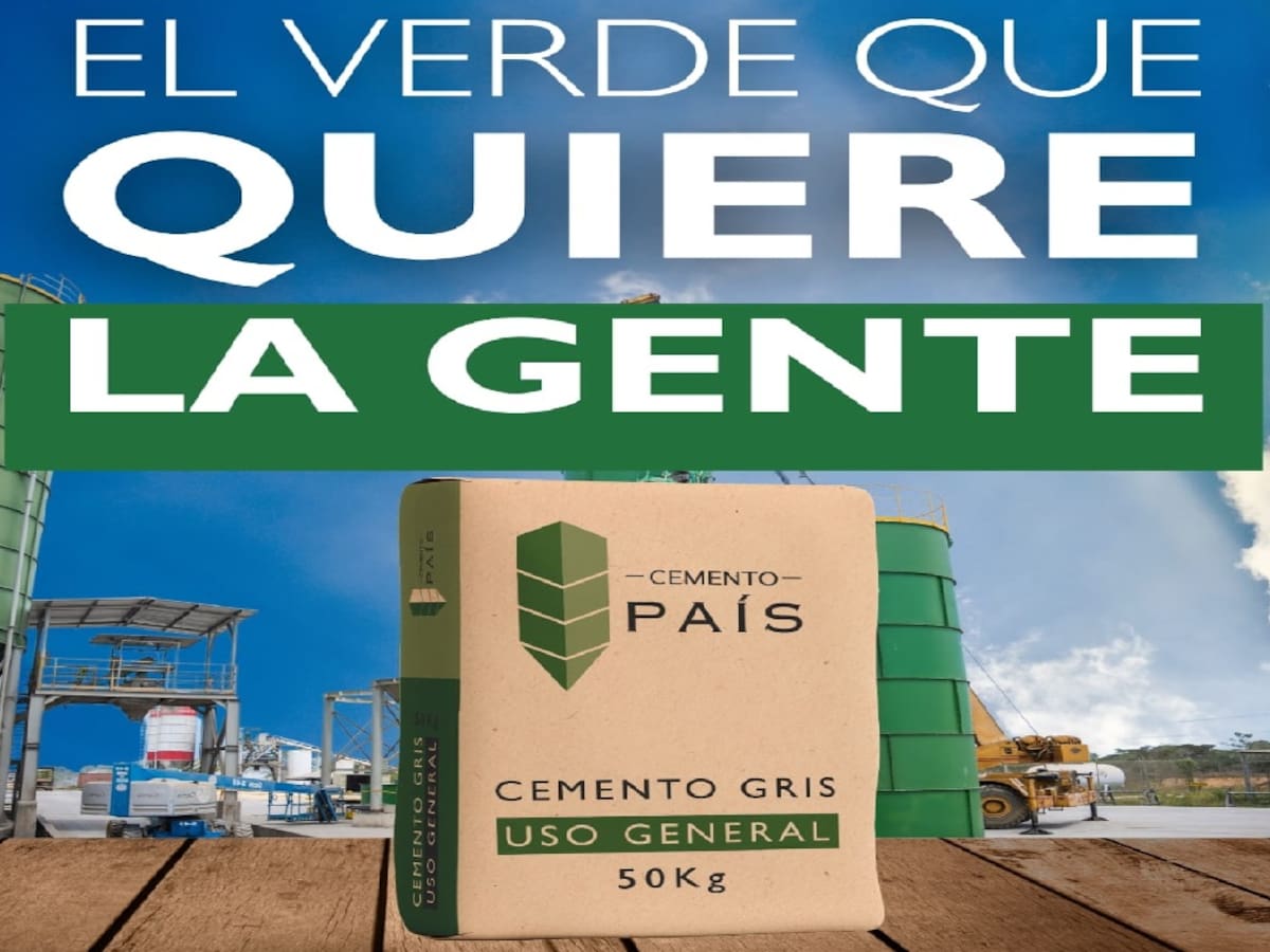 Cemento País se posiciona en el mercado con su imagen verde, proyectando confianza y calidad