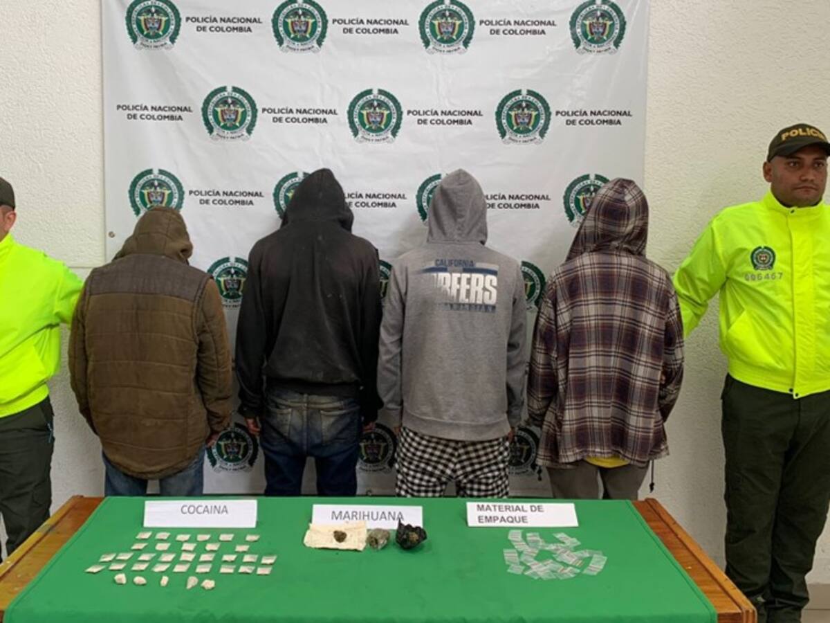 Cuatro personas son capturadas por el presunto tráfico de estupefacientes en Caldas