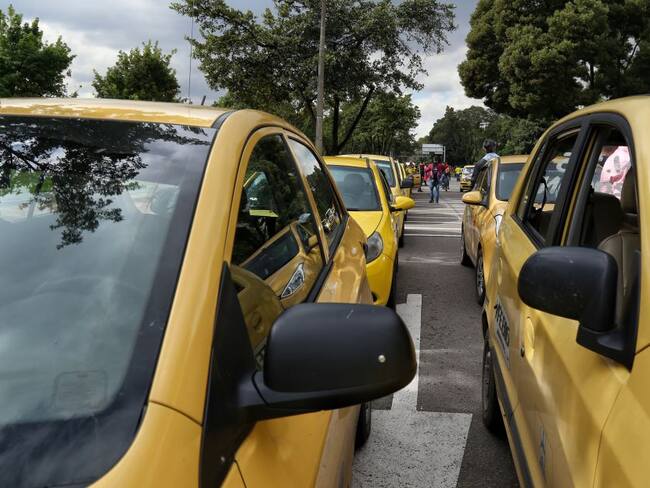 Taxis en Bogotá.