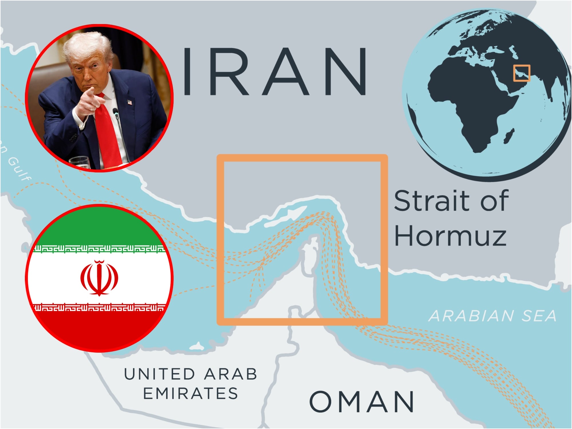 Trump da a Irán 48 horas para llegar a acuerdo sobre Ormuz o EEUU desatará el "infierno". Foto: Getty Images.