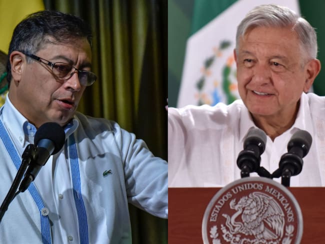 Presidente de Colombia Gustavo Petro y presidente de México Andrés López Obrador. Foto: GettyImages.