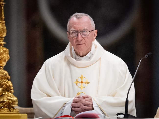 VATICAN - 2025/05/04: Cardinal Pietro Parolin attends the Ninth Mass of Novendiale in Suffrage for Pope Francis at St. Peter's Basilica. (Photo by Stefano Costantino/SOPA Images/LightRocket via Getty Images)