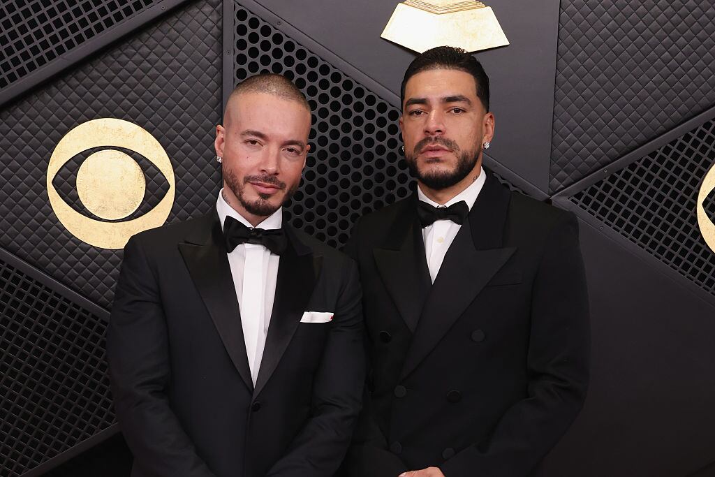 LOS ANGELES, CALIFORNIA - FEBRUARY 01: J Balvin and Ryan Castro  attend the 68th GRAMMY Awards on February 01, 2026 in Los Angeles, California. (Photo by John Shearer/Getty Images for The Recording Academy)