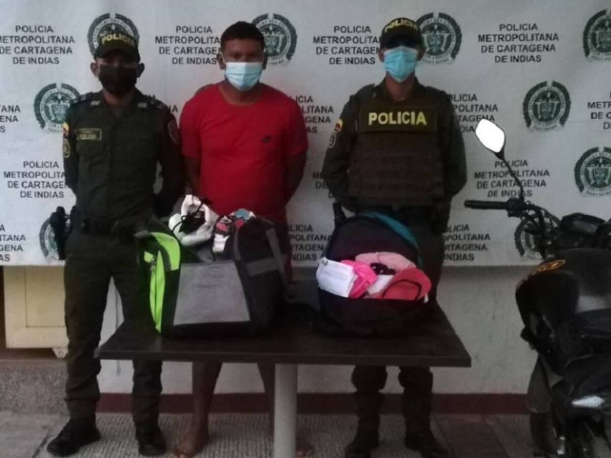 Capturaron a presunto autor del robo de prendas de vestir en Turbaco