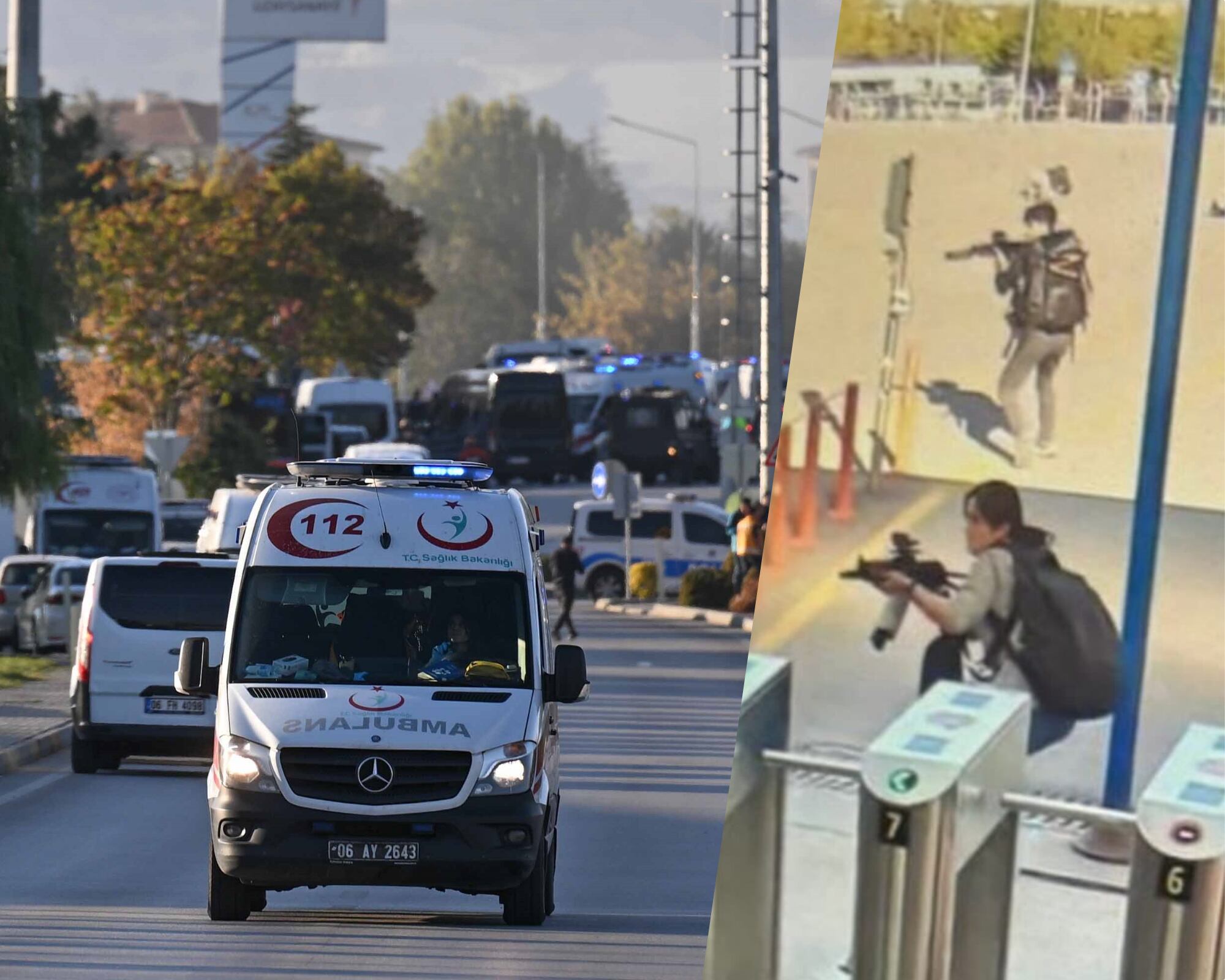 El ministro del Interior informó que 3 personas atacaron la sede de Industria Aeroespacial turca dejando “varios muertos y heridos”. 
(Foto: Caracol Radio / Getty / Cortesía)