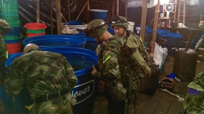 Destruyen complejo cocalero en Jamundí. Foto: Ejército Nacional