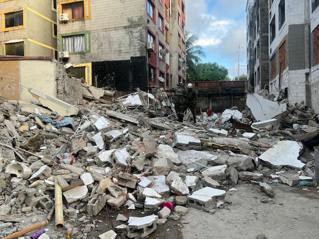 Colapso en edificio de Barranquilla. Foto: suministrada.