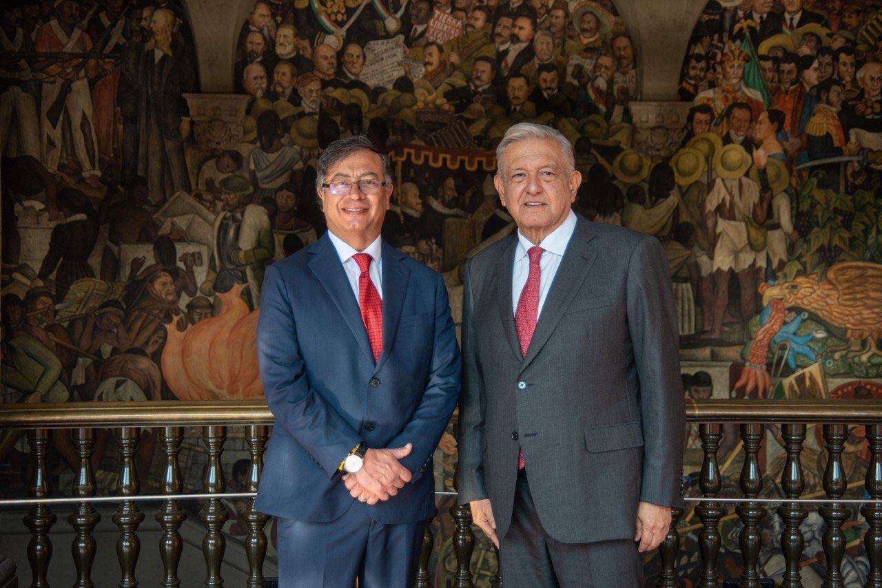 Presidente Gustavo Petro y su homologo Andrés Manuel López Obrador