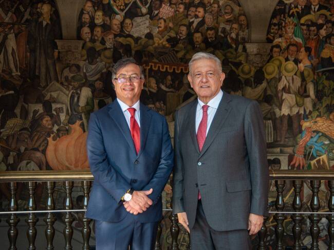 Presidente Gustavo Petro y su homologo Andrés Manuel López Obrador