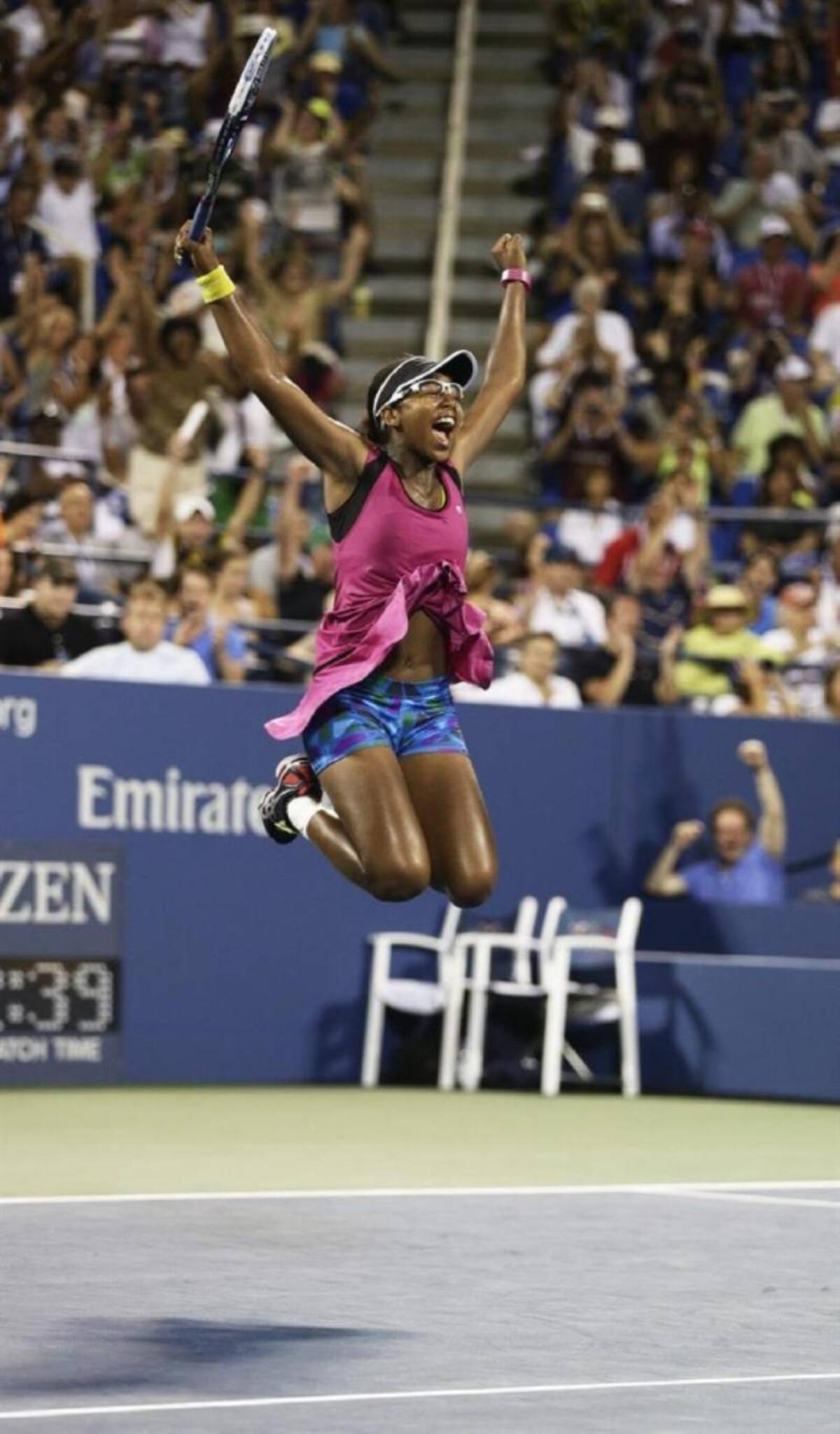 La tenista estadounidense, con 17 años, venció a la excampeona australiana Sam Stosur, en la primera ronda del torneo y se convirtió en la sorpresa del día.
