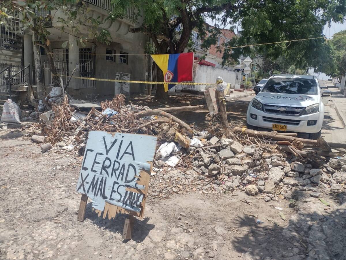 Calle de la Lengua en Los Calamares: casi dos meses cerrada y sin soluciones