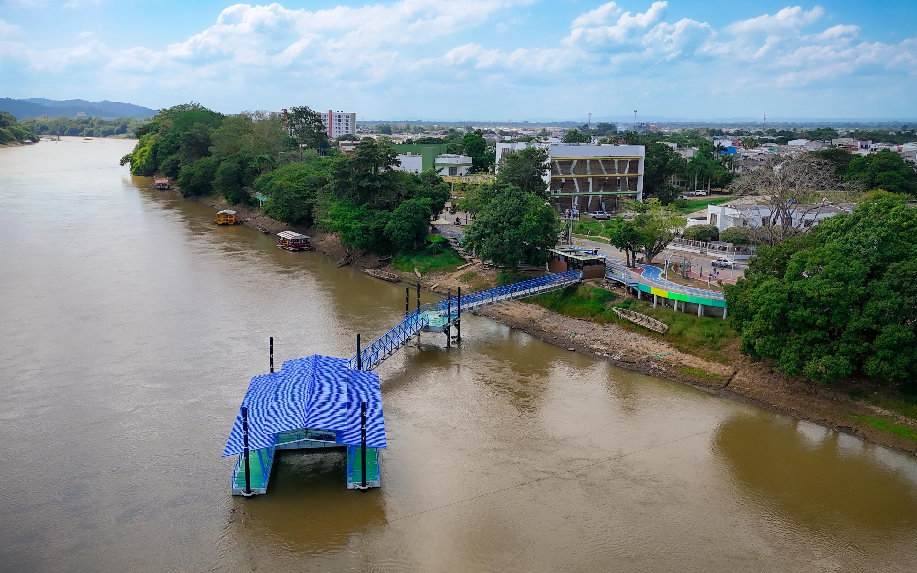 Embarcadero del Centro Verde, del proyecto Businú, en Montería.