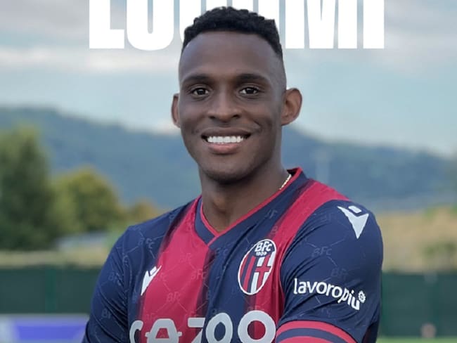 Jhon Lucumí presentado oficialmente por el Bolonia FC.