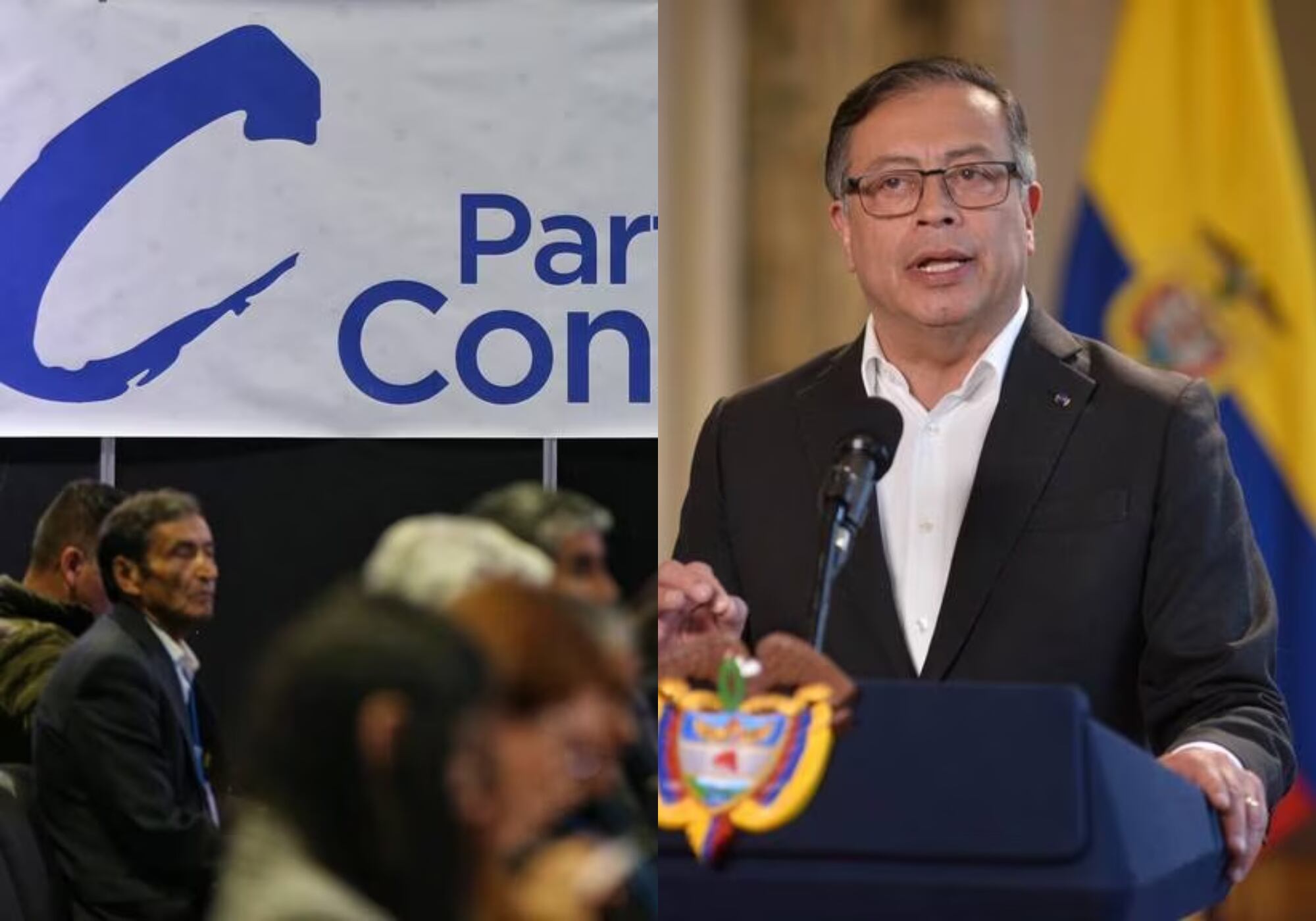 Partido Conservador y Gustavo Petro | Fotos: Colprensa