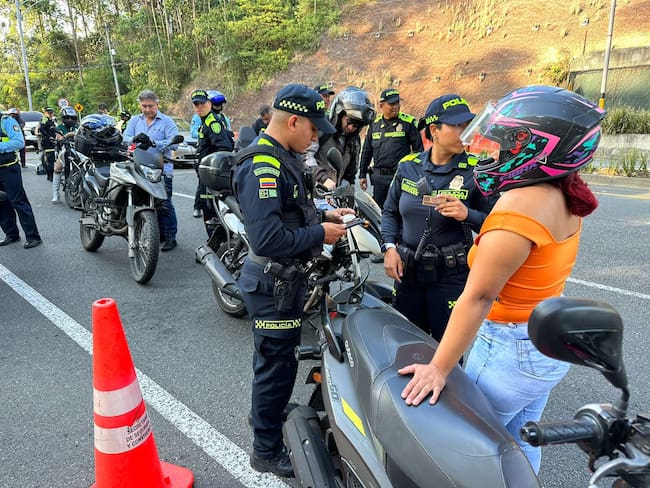 Puestos de control fin de semana en Medellín. Foto: Secretaría de Seguridad y Convivencia.