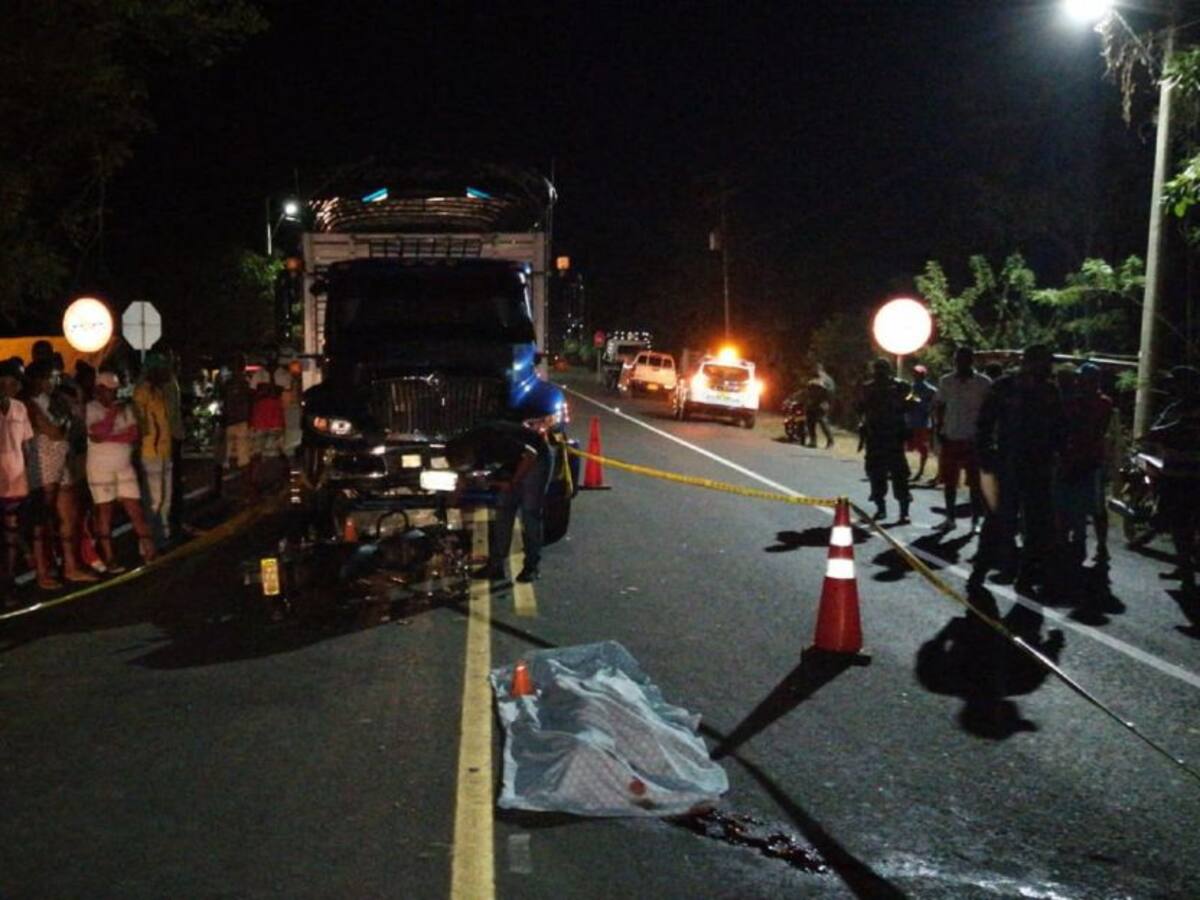 En María La Baja murió motociclista al chocar de frente contra un camión