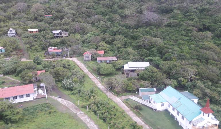 Panorámica de las viviendas de la isla de Providencia.