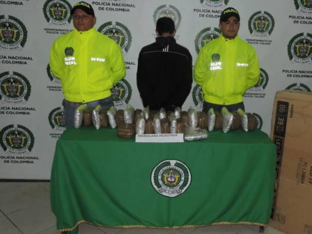 Transportaba marihuana en la caja de un televisor