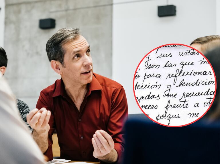 Jefe dando una charla persuasiva (Getty Images)