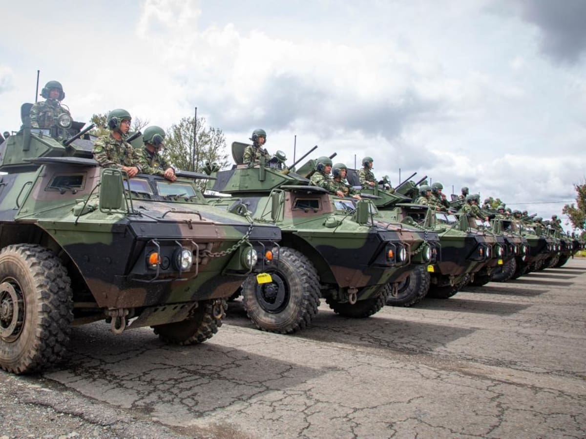 El Ejército desplegó nuevos vehículos blindados para reforzar la seguridad en Cauca