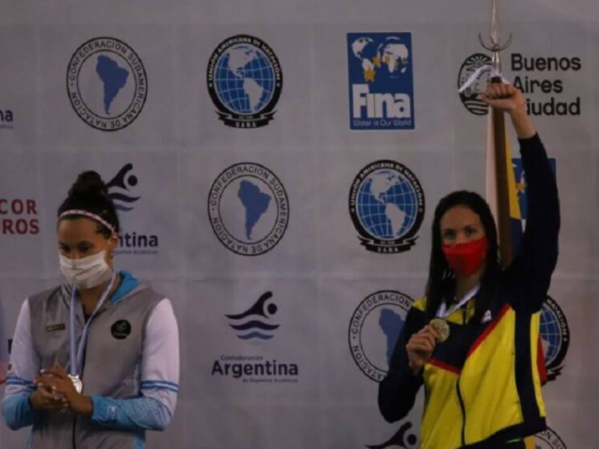 Colombia lidera el medallero en el sudamericano de natación 2021