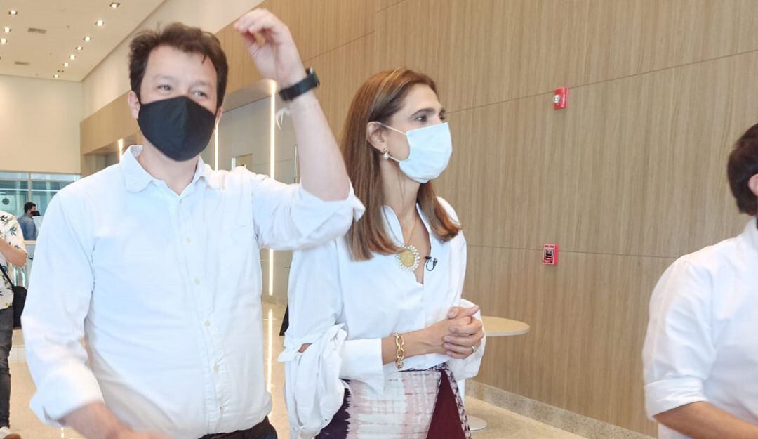 Angela María Orozco durante su visita a Barranquilla