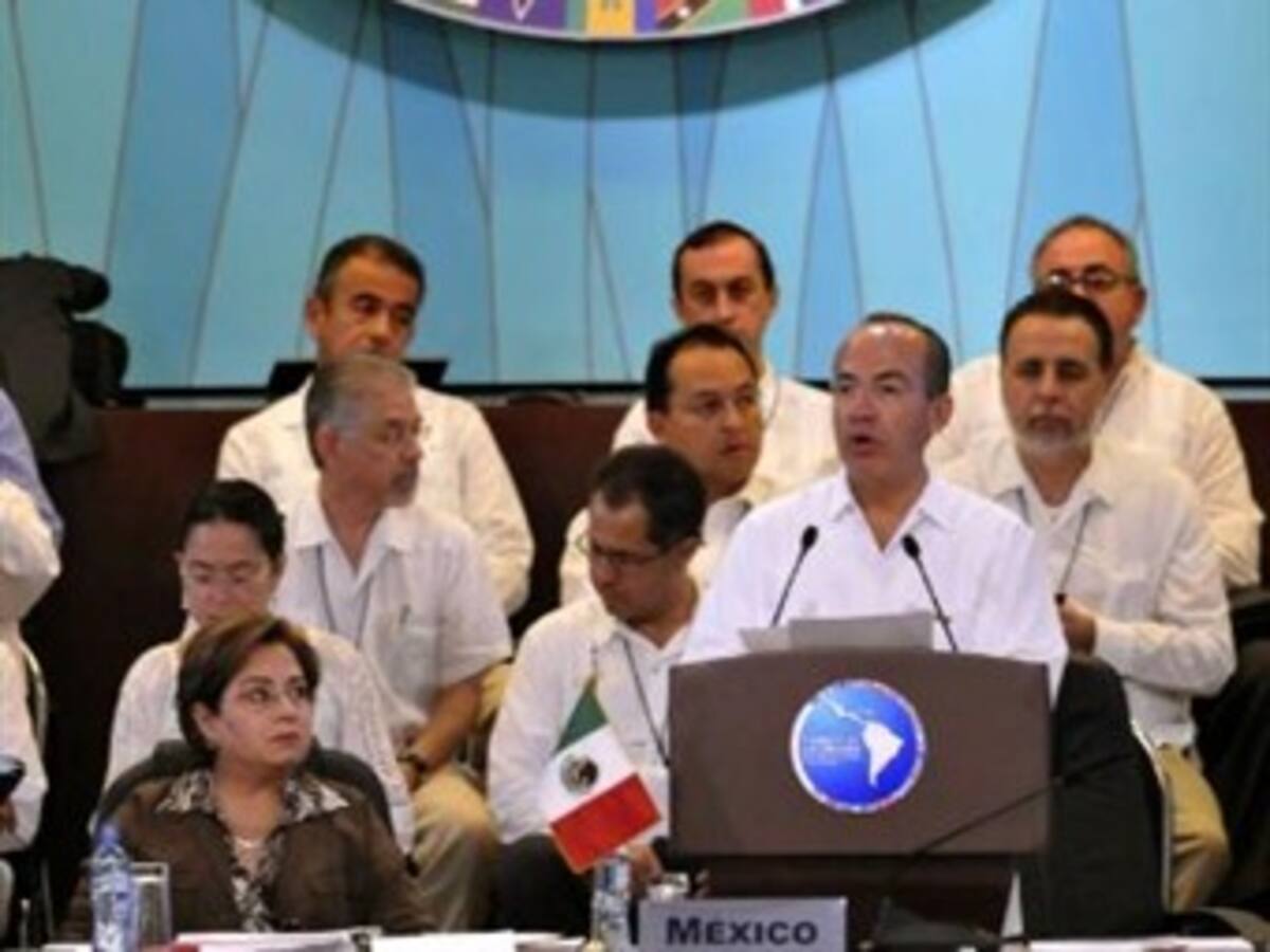 Calderón: hay voluntad de acuerdo para unidad de América Latina y Caribe