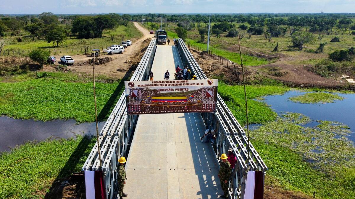 UNGRD inaugura en Concordía el puente militar de la economía, el desarrollo y el turismo