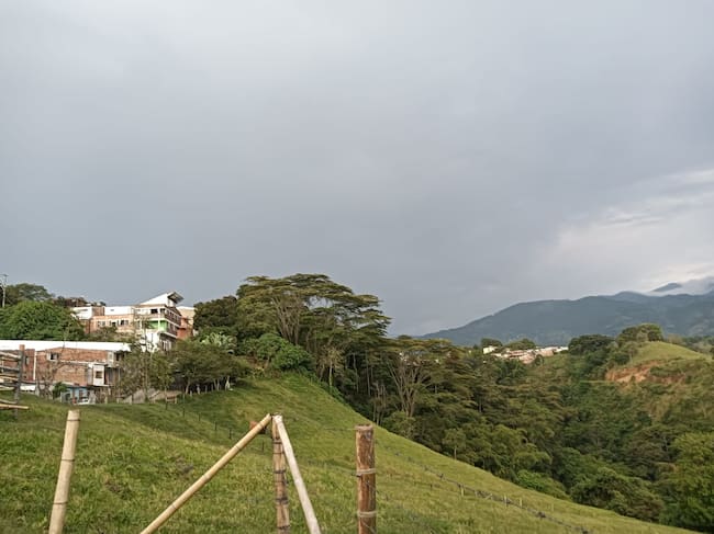 Días de cielo nublado mezclados con el verde del Quindío en Armenia. Foto: Adrián Trejos