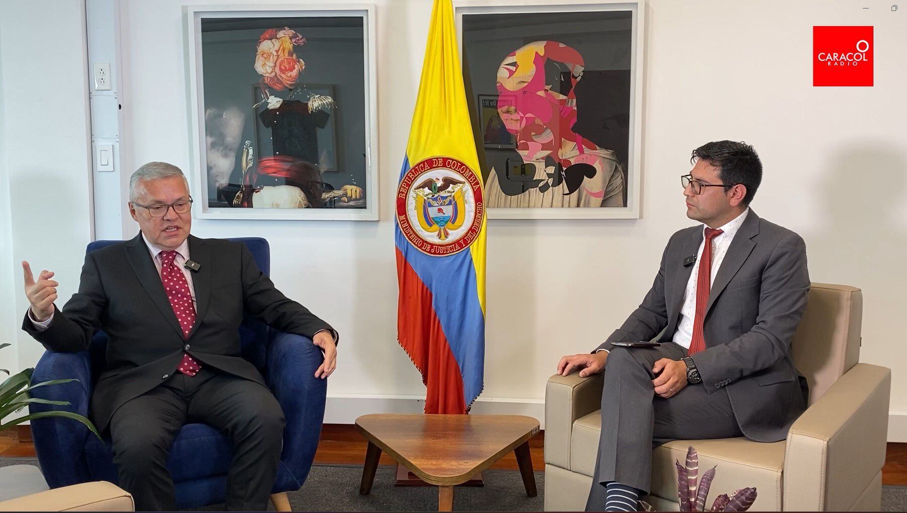 Ministro de Justicia, ​​​​​​​​​​​​Néstor Iván Osuna​ Patiño. Foto: Caracol Radio.